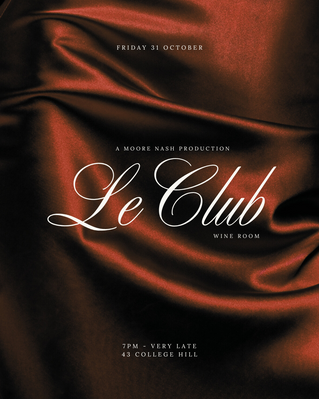 Le Club Wine Room - Friday 31 October
